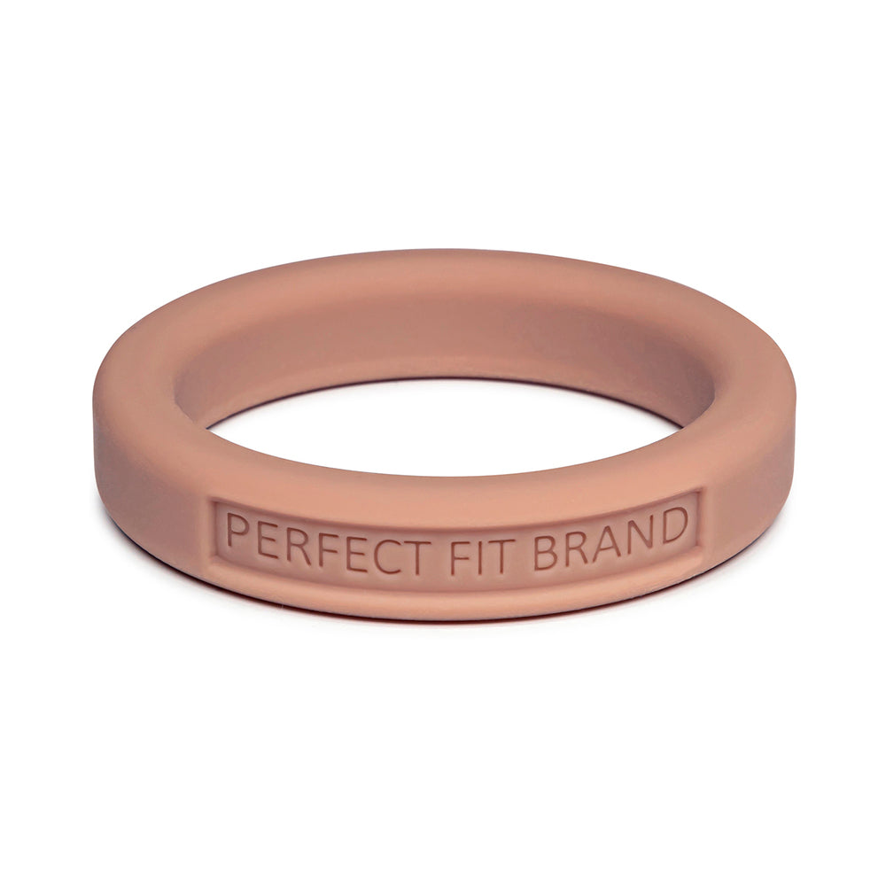Perfect Fit Hefty Cock Ring 1.4 Inch Silicone Skintone 6, body-friendly cock ring, natural skintone finish.