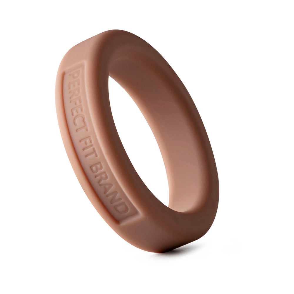Perfect Fit Hefty Cock Ring 1.4 Inch Silicone Skintone 6 in natural skintone finish for discreet use.