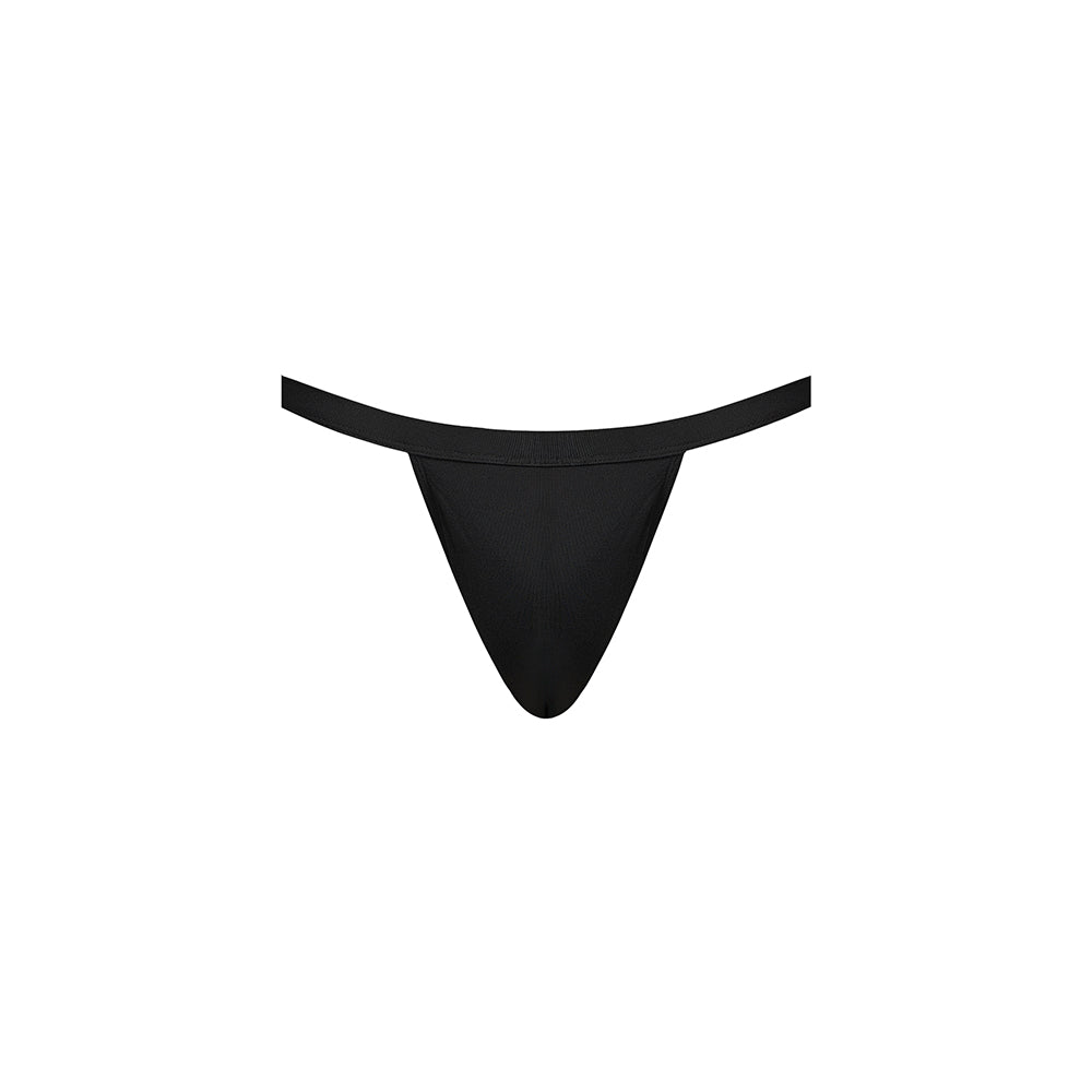 Male Power Eco Cozy Jock Black S M, sleek black jockstrap with supportive pouch and soft waistband.