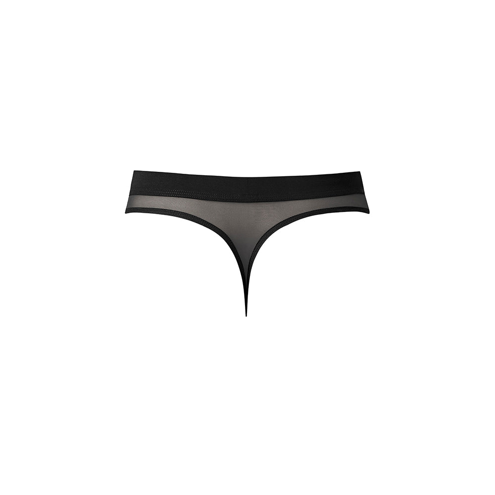 Male Power Mesh 2.0 Bong Thong Black L/XL featuring a sleek, sheer mesh design for bold style and confidence.