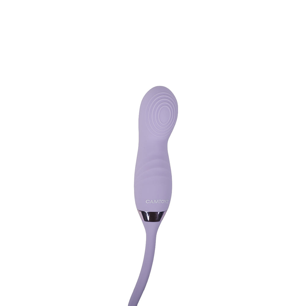 Camtoyz Lotus G-spot Stimulator in lavender color with textured surface for targeted pleasure.