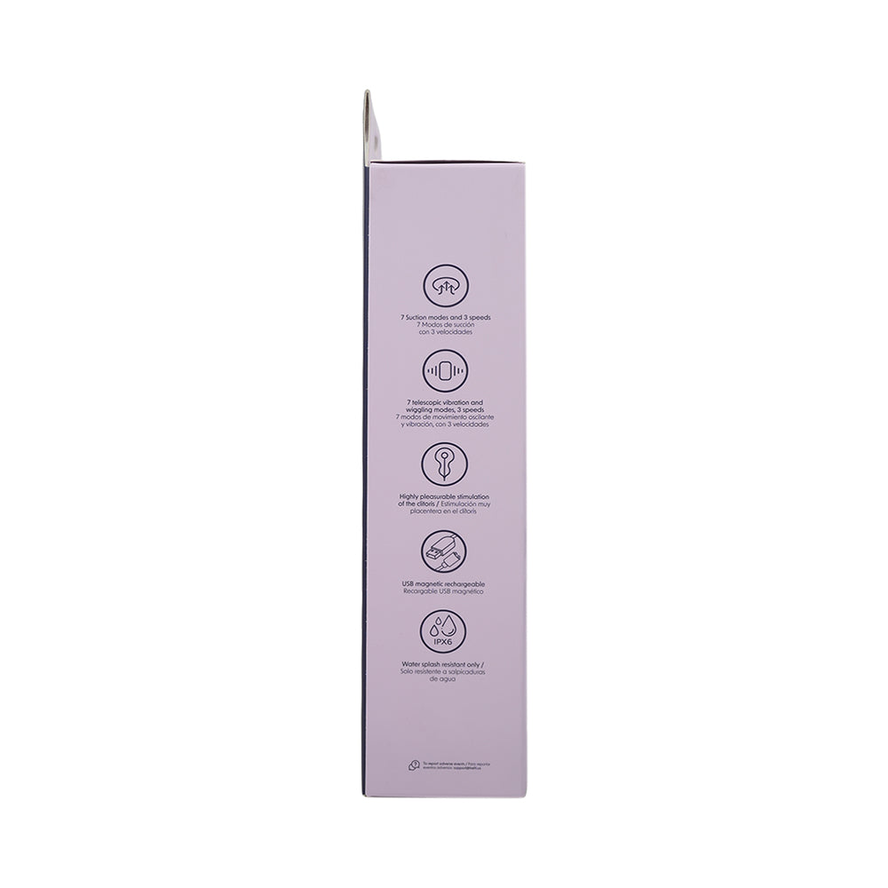 Camtoyz Lotus G-spot Stimulator side packaging showing features and functionalities
