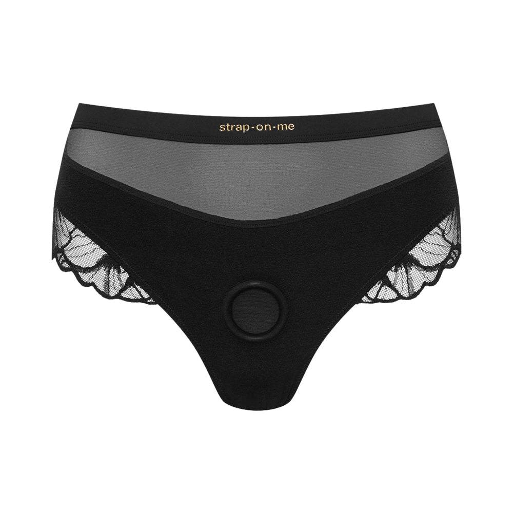 Strap-on-me Harness Lingerie Sublime M Black featuring sheer tulle and lace details for a stylish, feminine look.