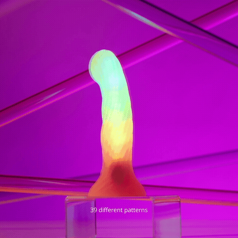 Love To Love Dildo LED Sugar Bomb with vibrant colors and 39 customizable LED patterns.