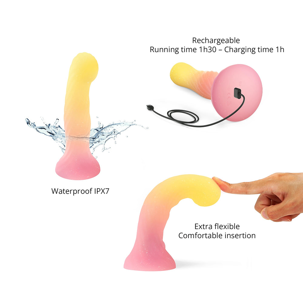 Love To Love Dildo LED Sugar Bomb with vibrant colors, ergonomic design, and waterproof features.