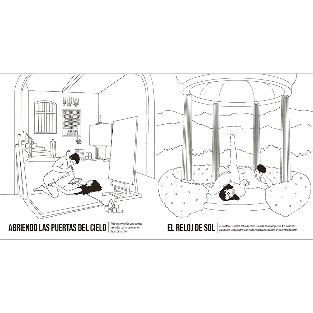 Kama Sutra Coloring Book Libro Para Colorear Spanish Edition coloring page with detailed illustrations for adults.