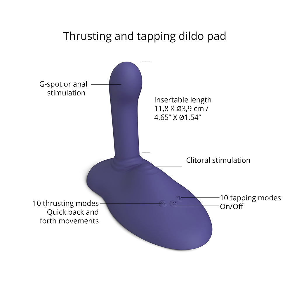 Love To Love Gofast Thrusting Vibrator Midnight Indigo, featuring G-spot and clitoral stimulation with 10 thrusting modes.