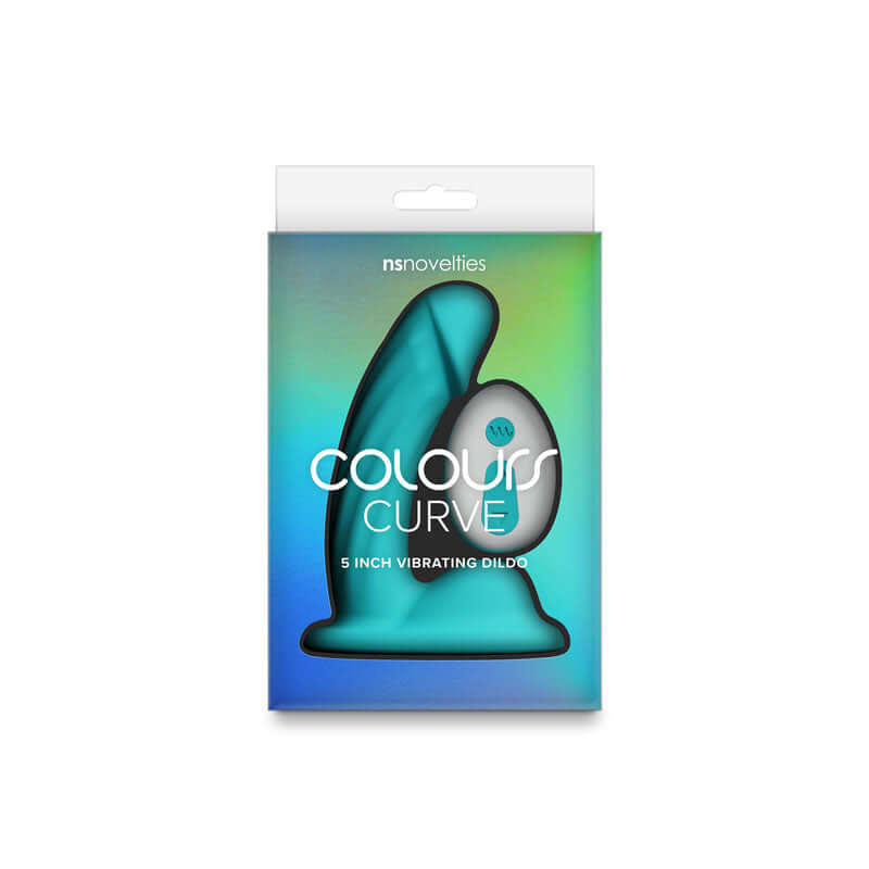 Colours Curve Vibrating 5&quot; Dildo - Teal-1