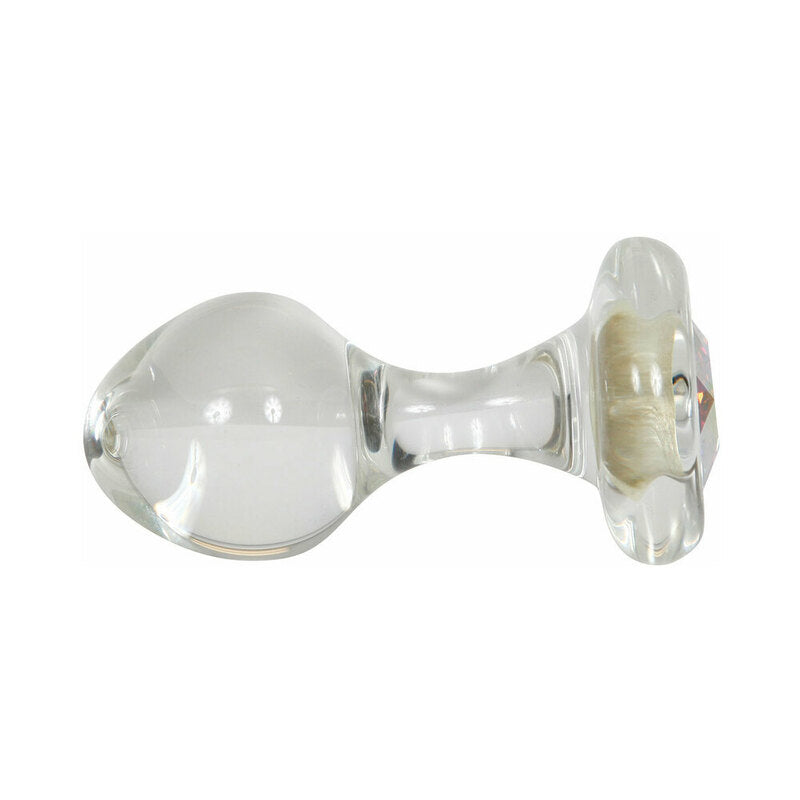 Crystal Delights Small Clear Plug With Gem Aurora Borealis handcrafted decorative accessory