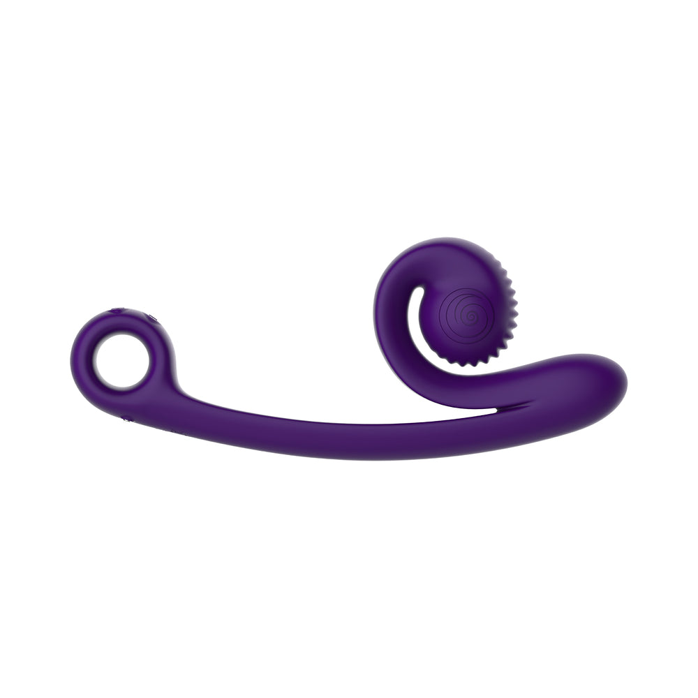 Svibe Snail Curve Dual Stimulator Purple, a unique dual stimulation vibrator with a spiral design for targeted pleasure.