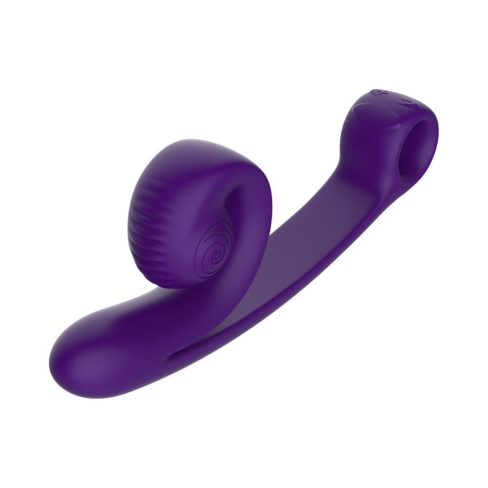 Svibe Snail Curve Dual Stimulator Purple showcasing its unique design for enhanced pleasure.