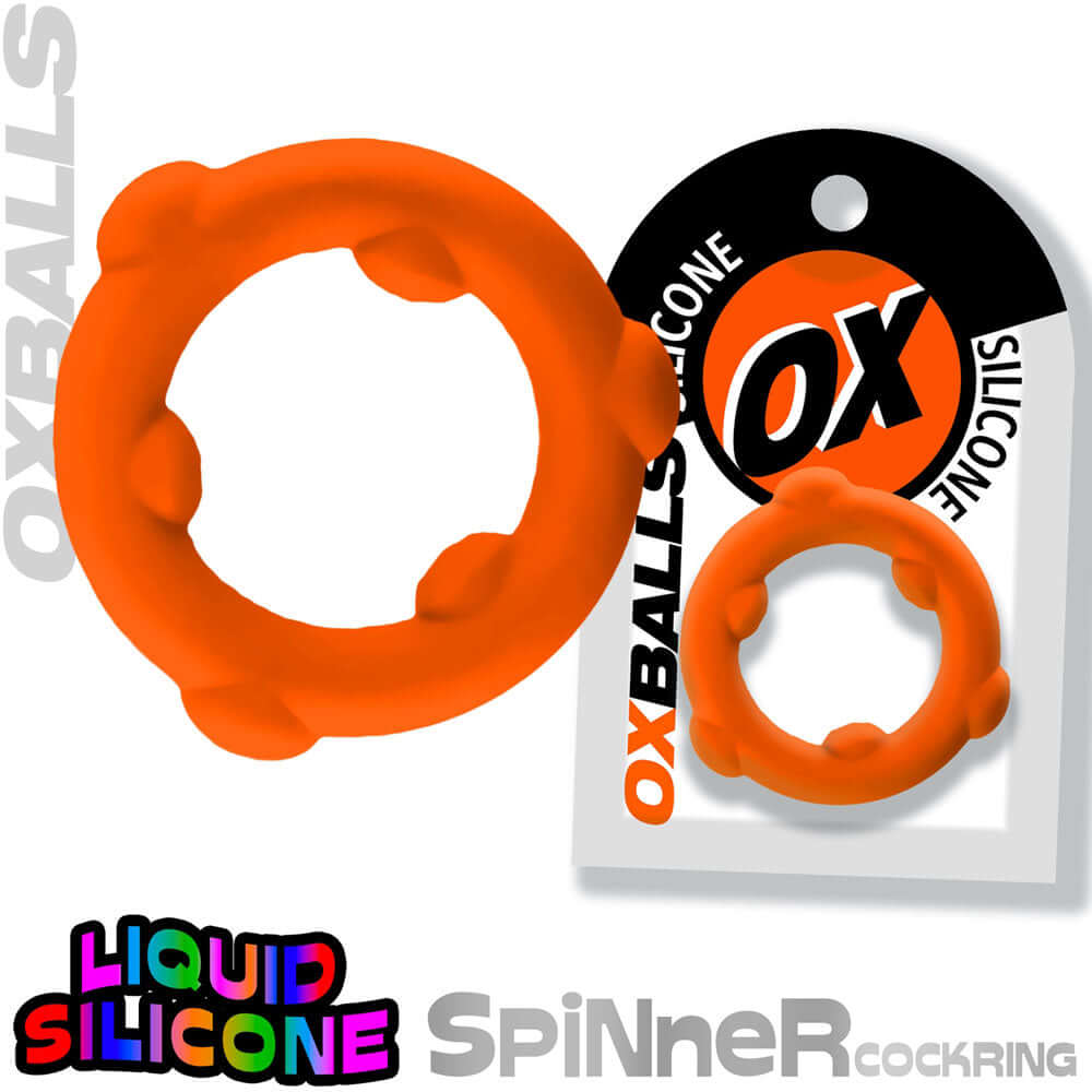 Spinner Single Silicone Ring - Orange Silicone-1