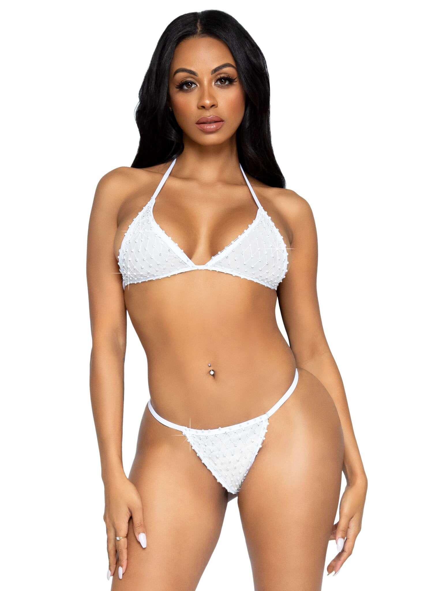 2 Pc Tempest Bikini Set - White- One Size-4