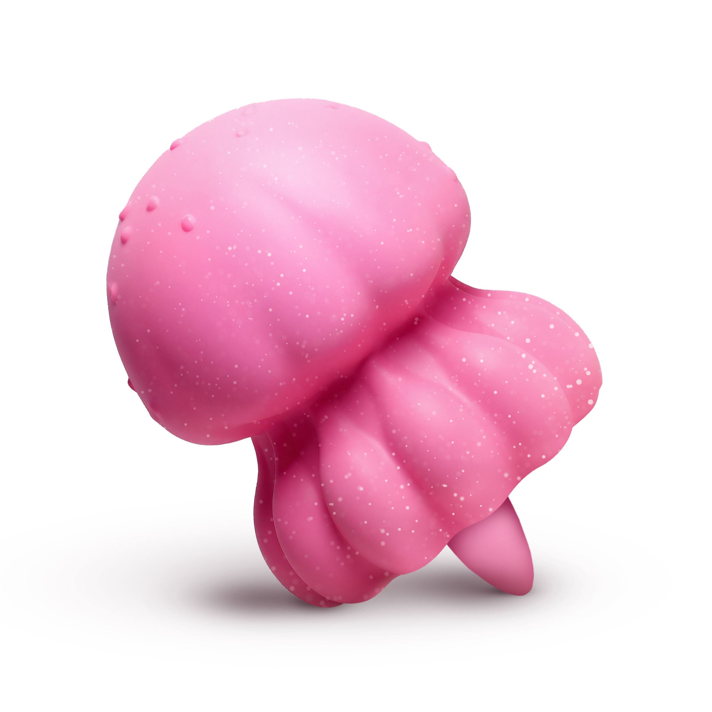 Creature Cuties Glow Jelly Licking & Vibrating Stimulator in pink jellyfish design.