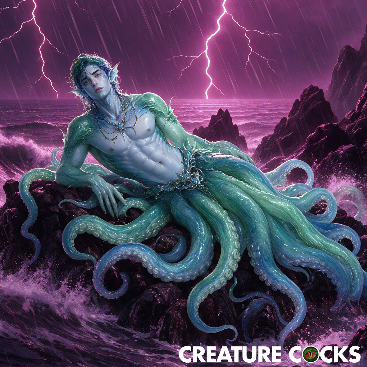 Creature Cocks Deep Squirmer Squirming Silicone Vibrator fantasy tentacle design with motion and stimulation features.