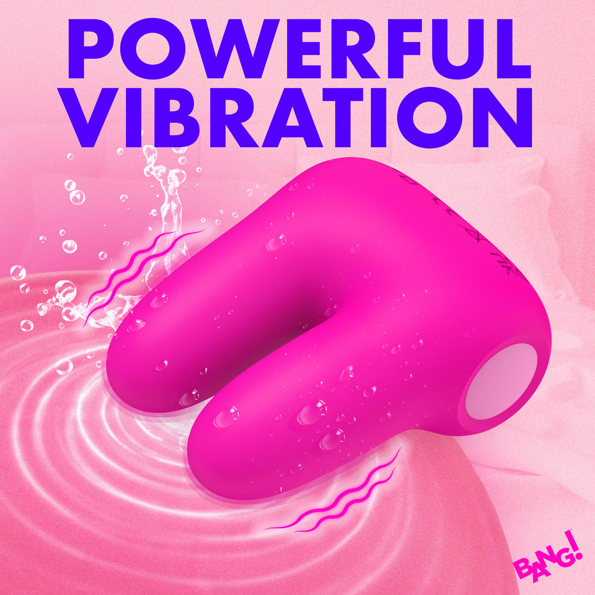 Bang Dual Silicone Vibrator Pink showcasing powerful vibration and waterproof design for enhanced pleasure.