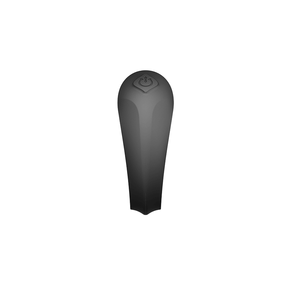 ZALO Apis Vibrating Couples Ring Obsidian Black top view showcasing sleek, sculptural design in premium silicone.