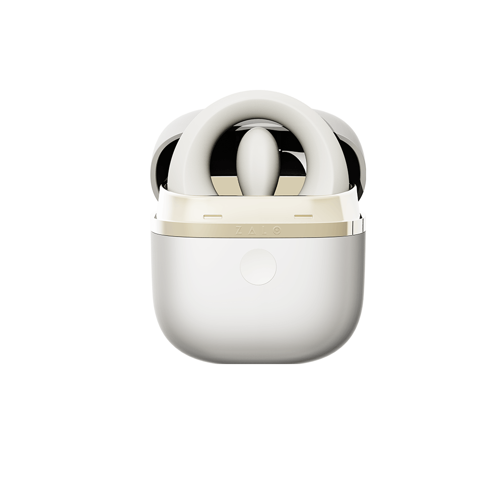 ZALO Apis Vibrating Couples Ring Ivory White showcasing premium silicone design and smooth flexibility.