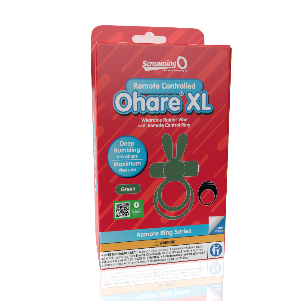 Screaming O Remote Controlled Ohare XL Vibrating  Ring - Green-2
