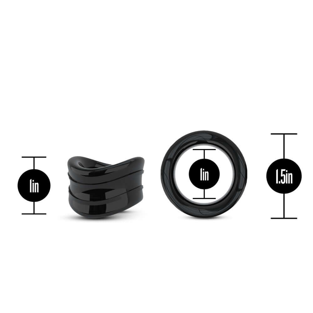 Stay Hard - Beef Ball Stretcher Snug - 1 Inch Diameter - Black-2