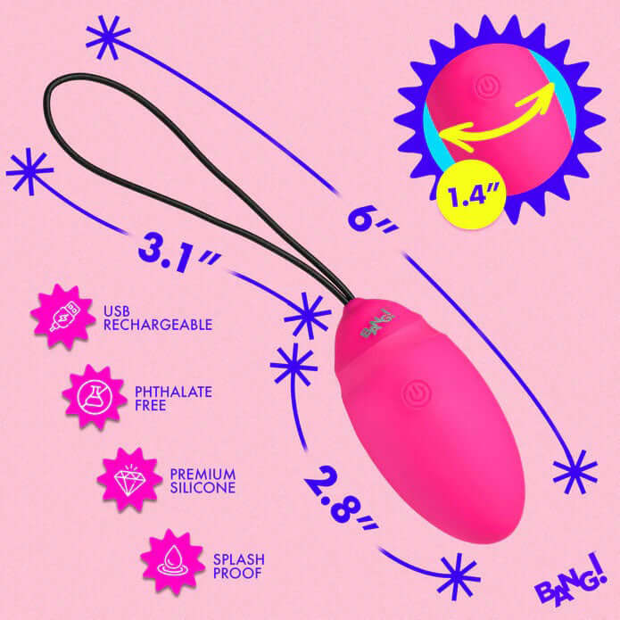 Vibrating Silicone Egg With Digital Remote - Pink-2
