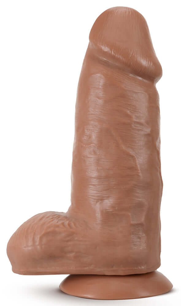 Au Naturel Chub 10 Inch Dildo Mocha - realistic design with tapered head for satisfying sensations.