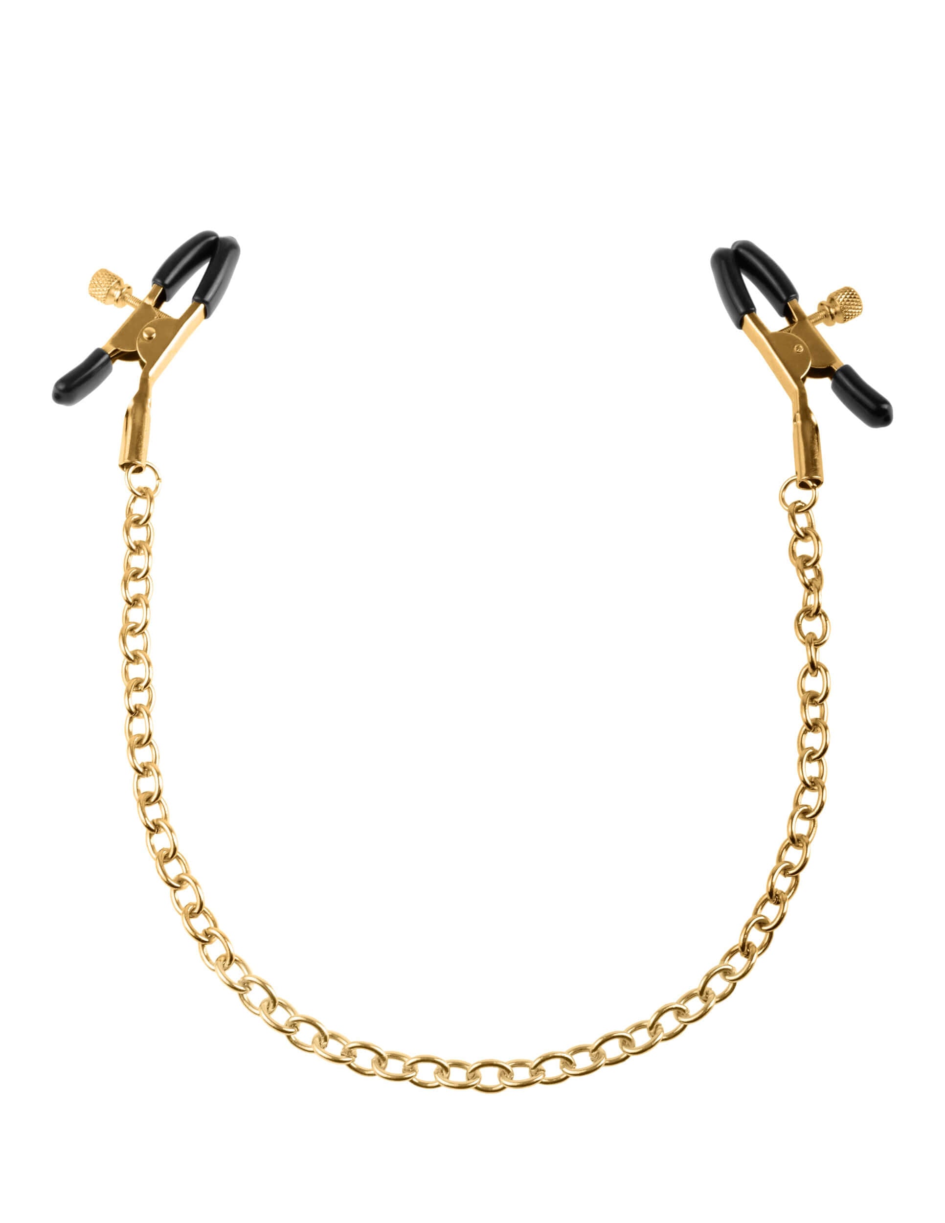Fetish Fantasy Gold Chain Nipple Clamps - Gold-2