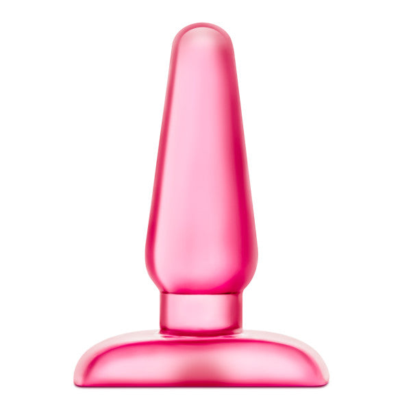 B Yours Eclipse Anal Pleaser Medium Butt Plug Pink - tapered and smooth for comfortable anal play.