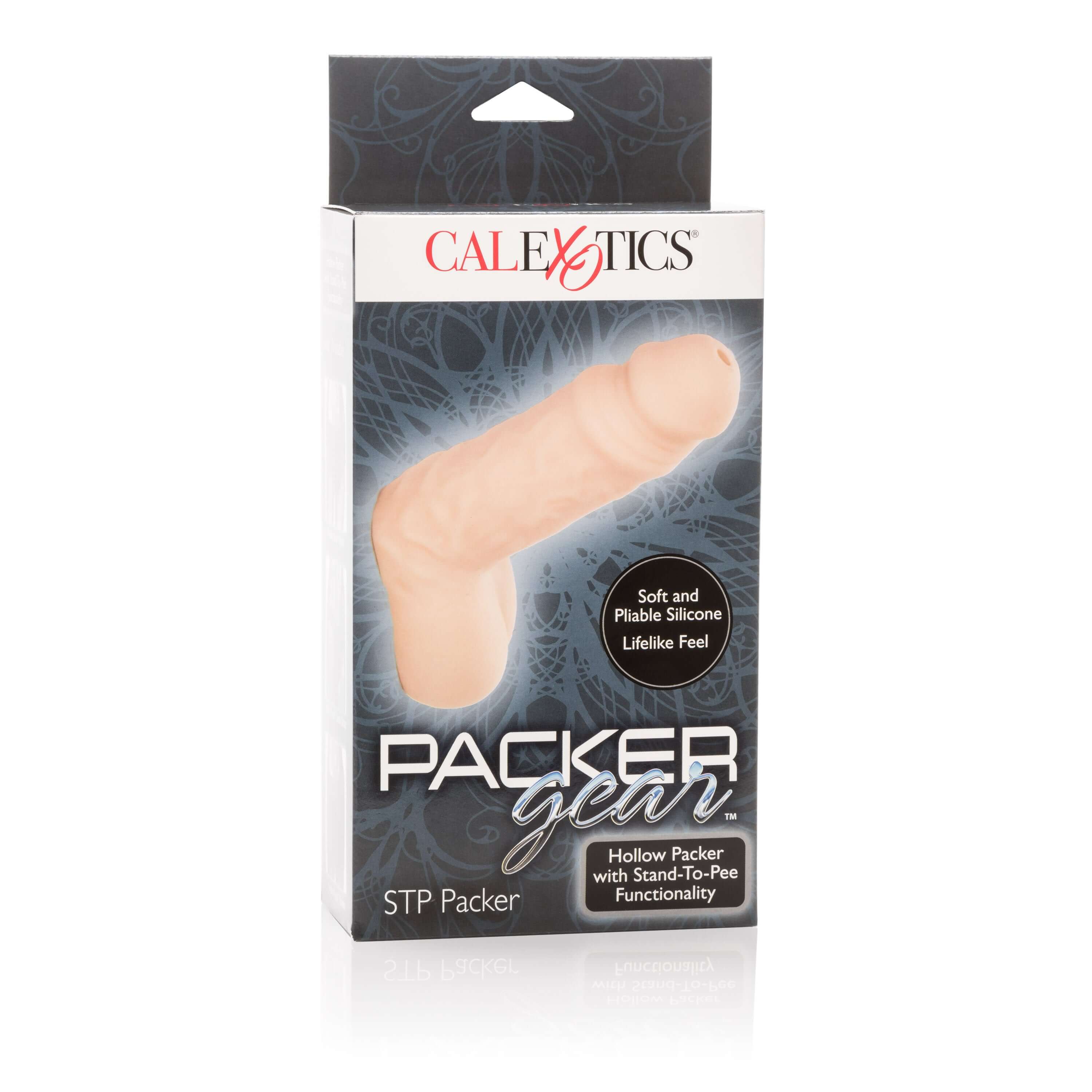 Packer Gear 5 Inch Stp Packer Ivory in packaging, designed for comfort and realism with soft silicone.
