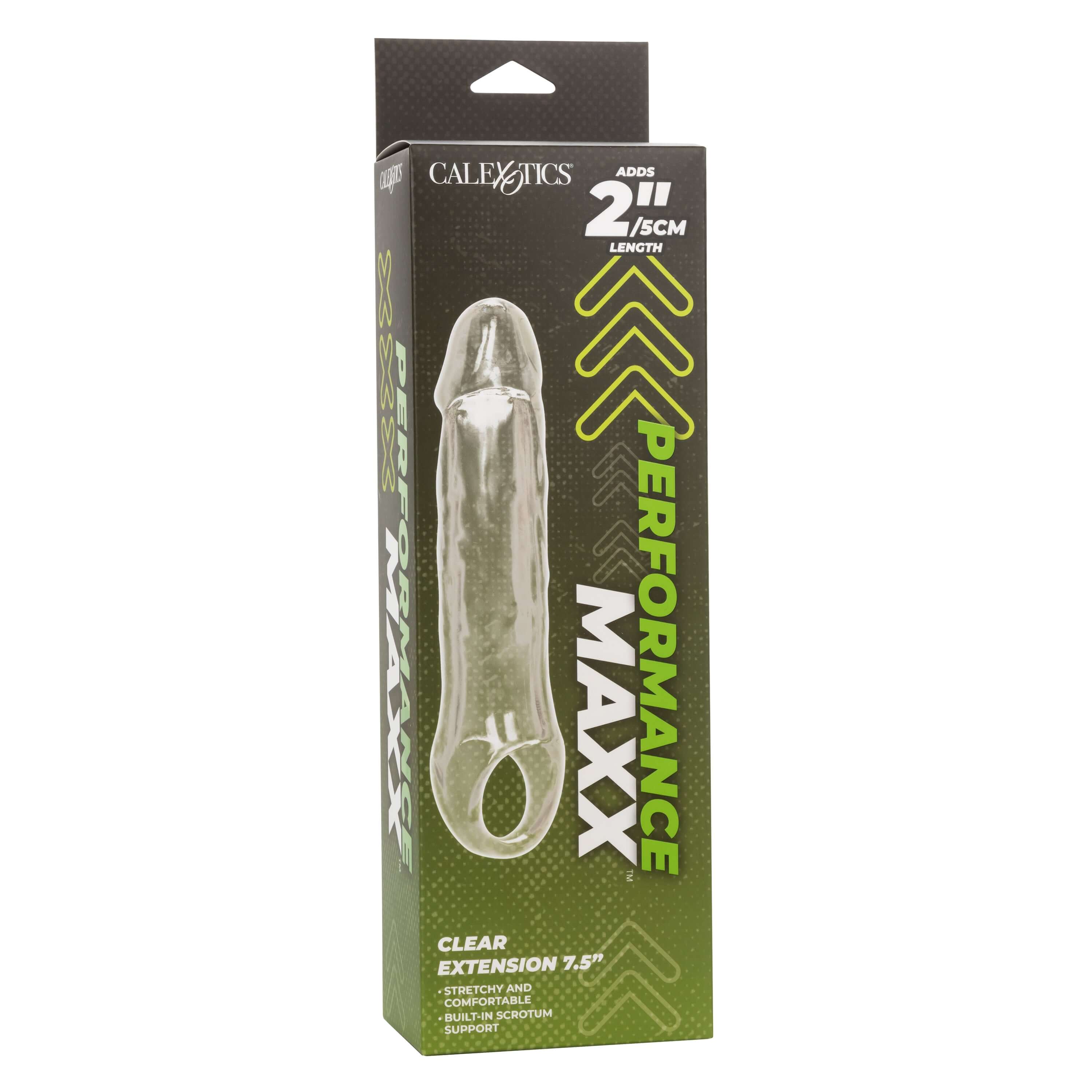 Performance Maxx Clear Extension 7.5 Inch Clear packaging showcasing its added length and comfort.