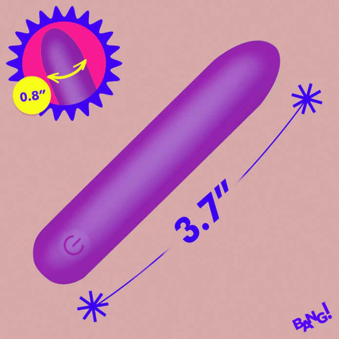 Tapered Flexible Silicone Bullet - Purple-1