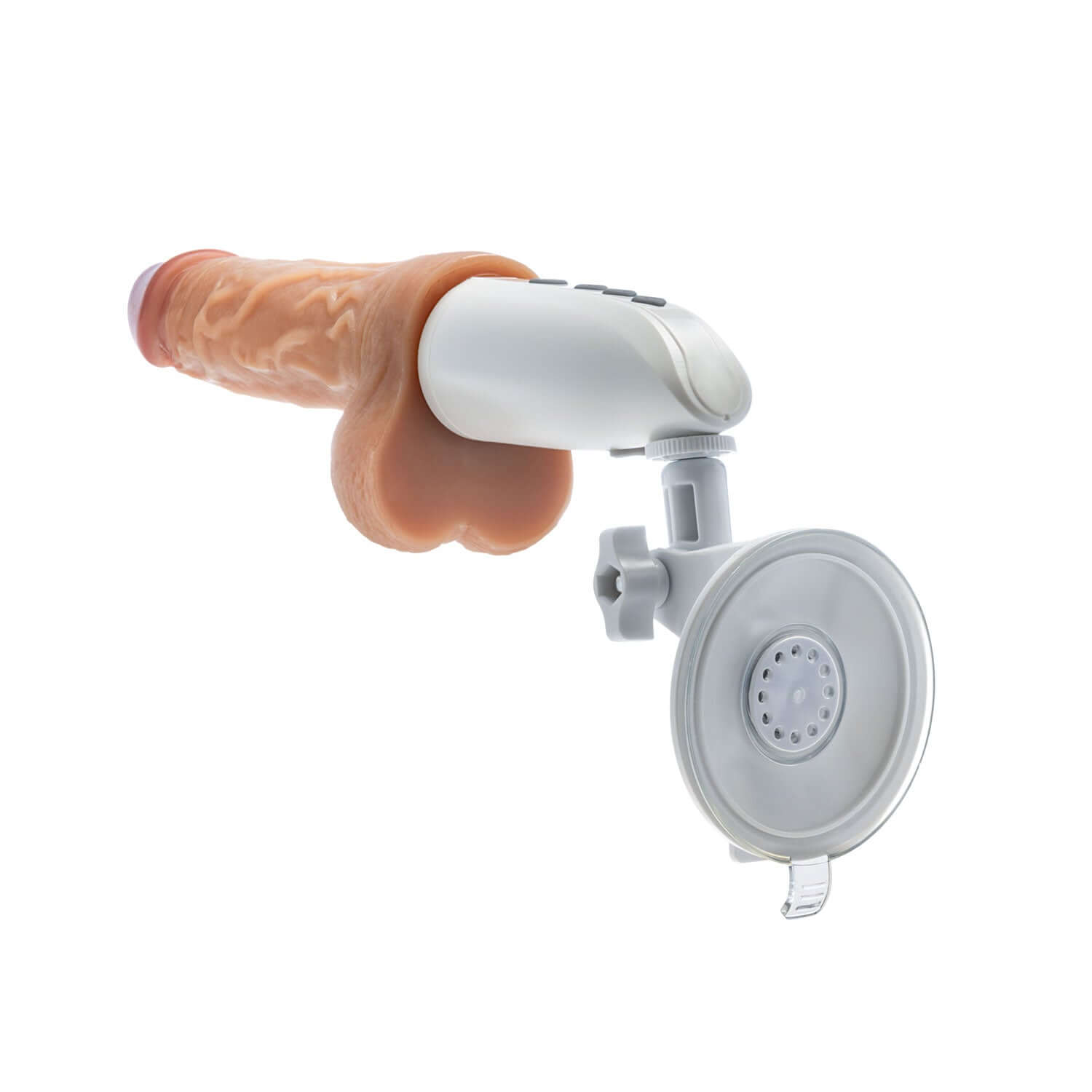 Dr. Skin Silicone - Dr. Hammer - 7 Inch Thrusting Dildo With Handle - Beige-1