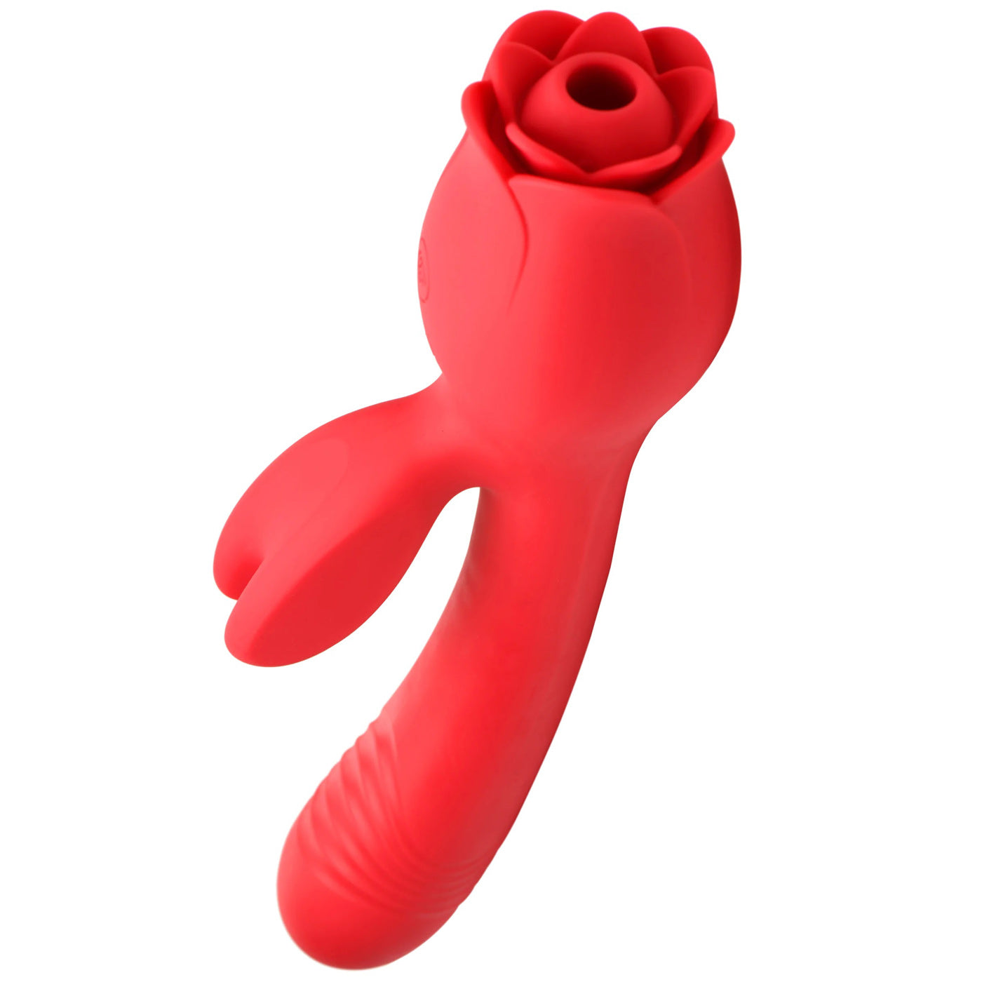 Blooming Bunny Sucking and Thrusting Silicone  Rabbit Vibrator - Red-6