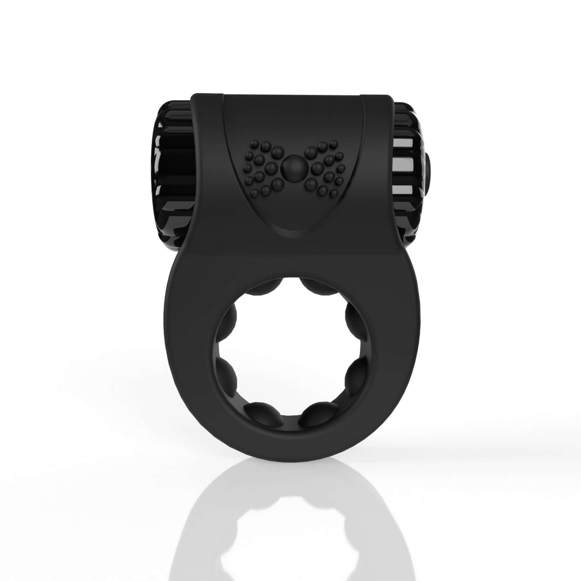 Screaming O Big O Ritz Rechargeable Vibe Ring Black showcasing a stylish design with enhanced stimulation features.
