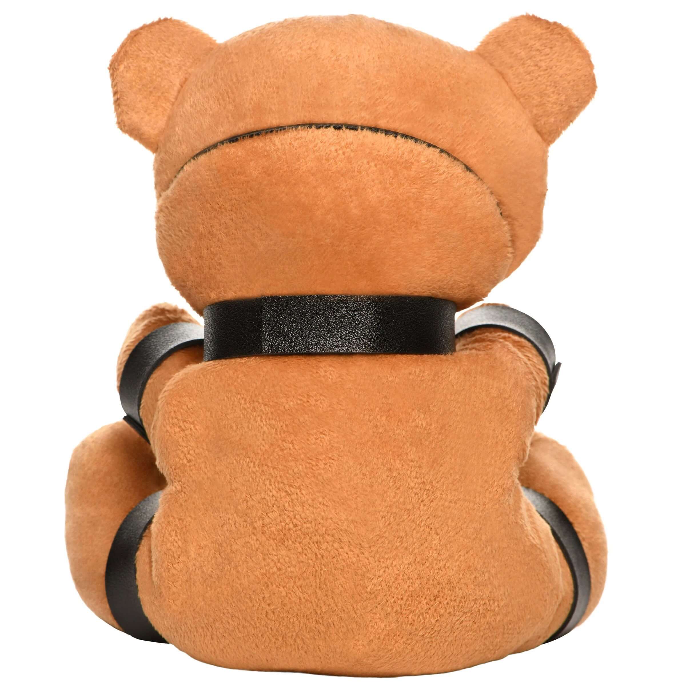 Gagged Teddy Bear Plush from the back, featuring a unique gagged design, perfect for novelty gifts.