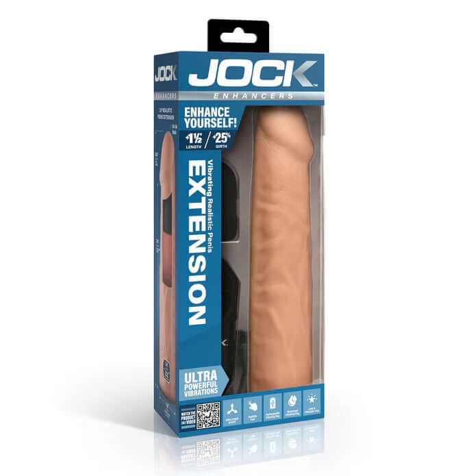 Jock Vibrating Penis Extension with Remote - Light-4