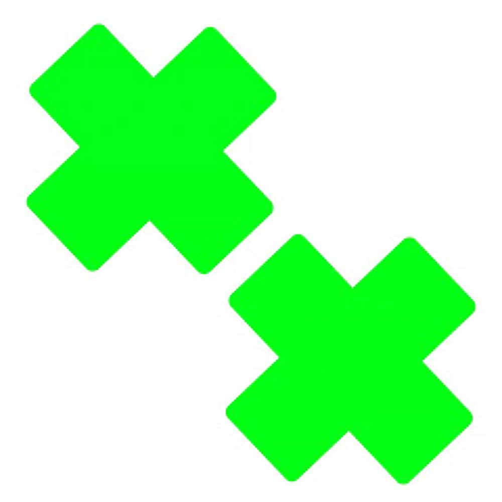 Neon Greeny Temperature Reactive X Factor Nipple Cover Pasties-2