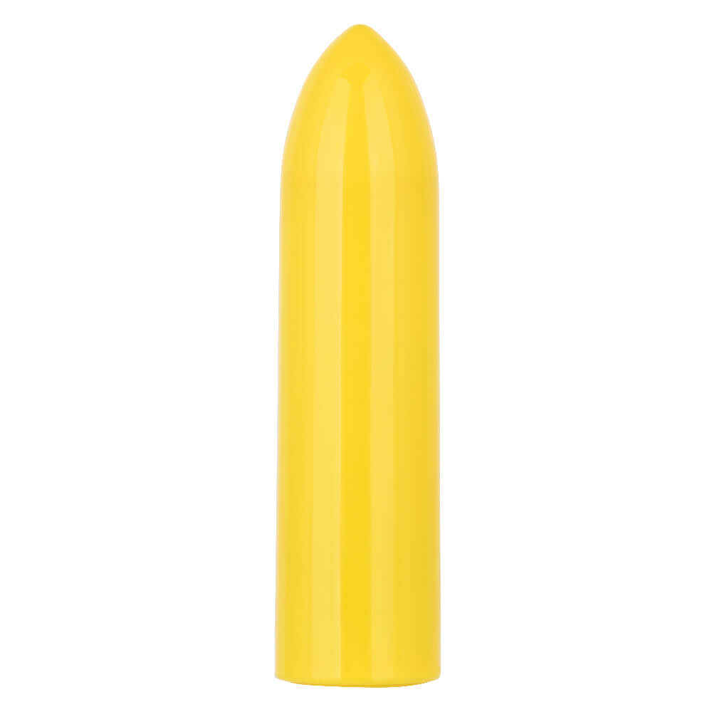 Yellow Turbo Buzz Classic Bullet vibrator with 10 vibration functions and IPX7 waterproof rating.
