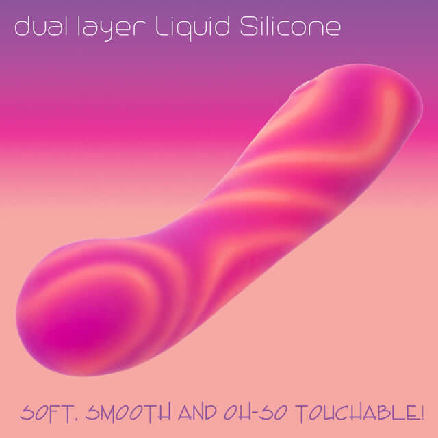 Endless Summer Sunset Seducer Massager Pink with dual layer liquid silicone, soft, smooth, and oh-so-touchable!