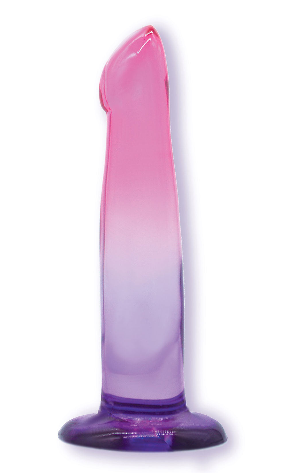 Shades, 6.25&quot; G-Spot Jelly Tpr Gradient Dong - Pink and Purple-1