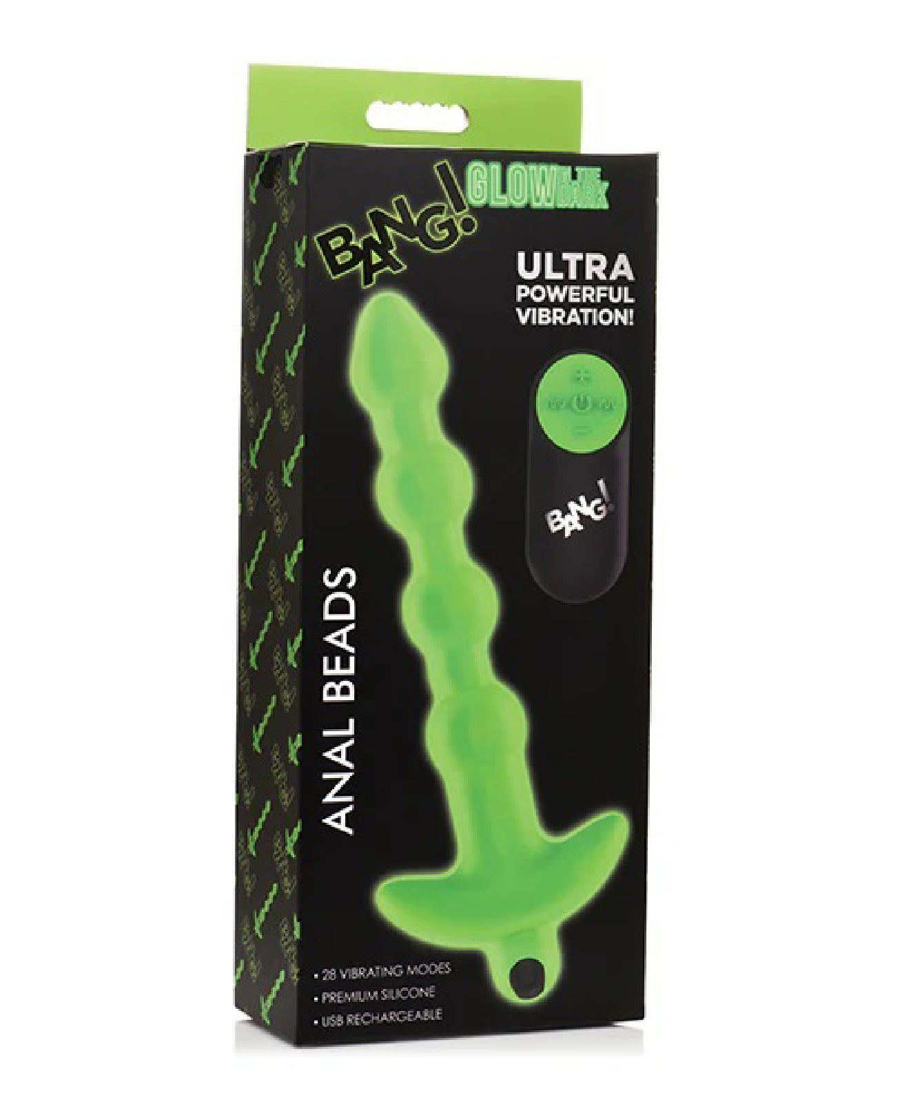 Glow in the Dark Anal Beads - Green-0