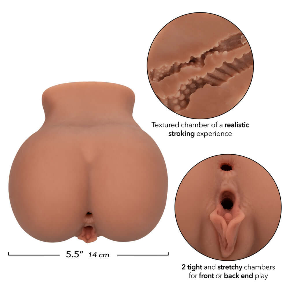Cheap Thrills The Roller Babe Masturbator with textured chambers for realistic stroking experience, 5.5 inches, Pure Skin material.