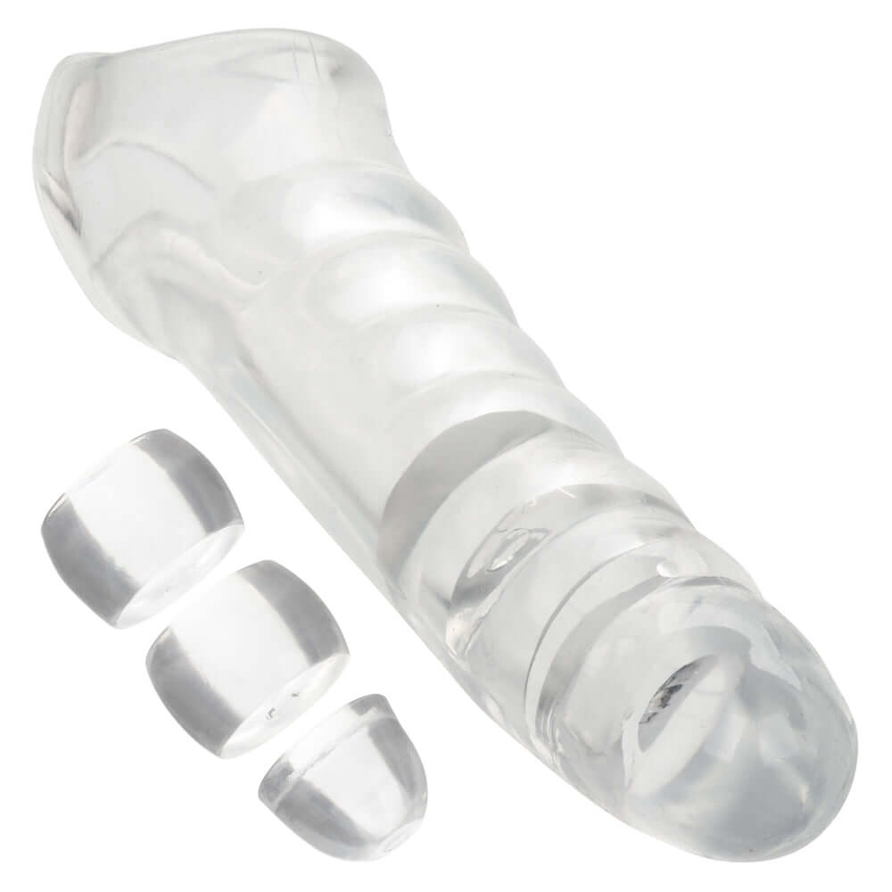 Performance Maxx Clear Extension Kit Clear showing clear design and three interchangeable enhancement ends.