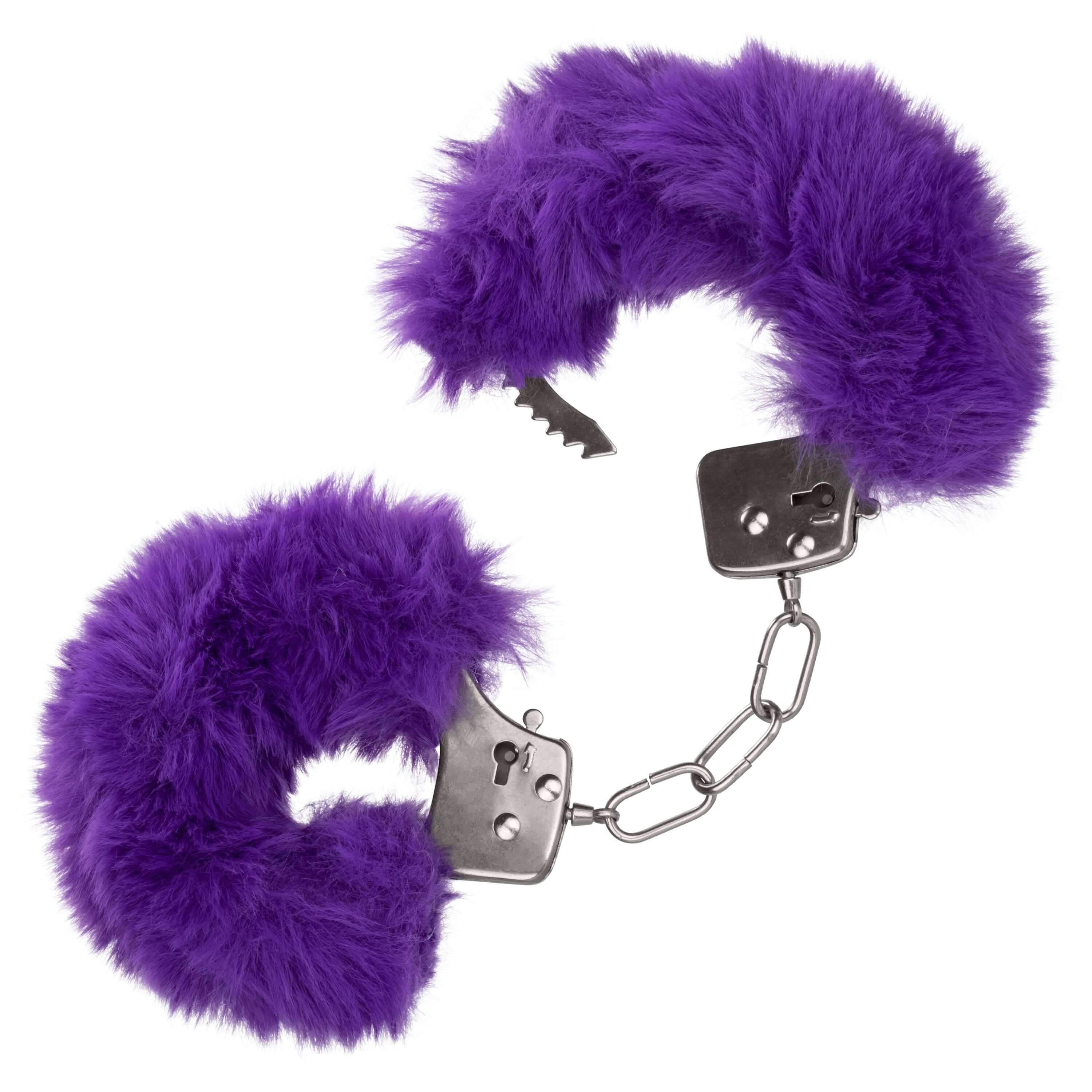 Ultra Fluffy Furry Cuffs - Purple-7