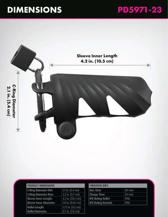 Fantasy C-Ringz Remote-Controlled Vibrating Cock Blocker - Black-3