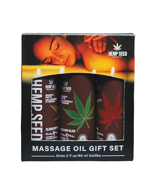 Earthly Body 2026 Holiday Massage Oil Gift Set 2 oz