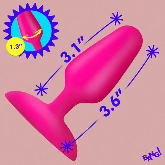 Flexible Vibrating Silicone Butt Plug - Pink-2