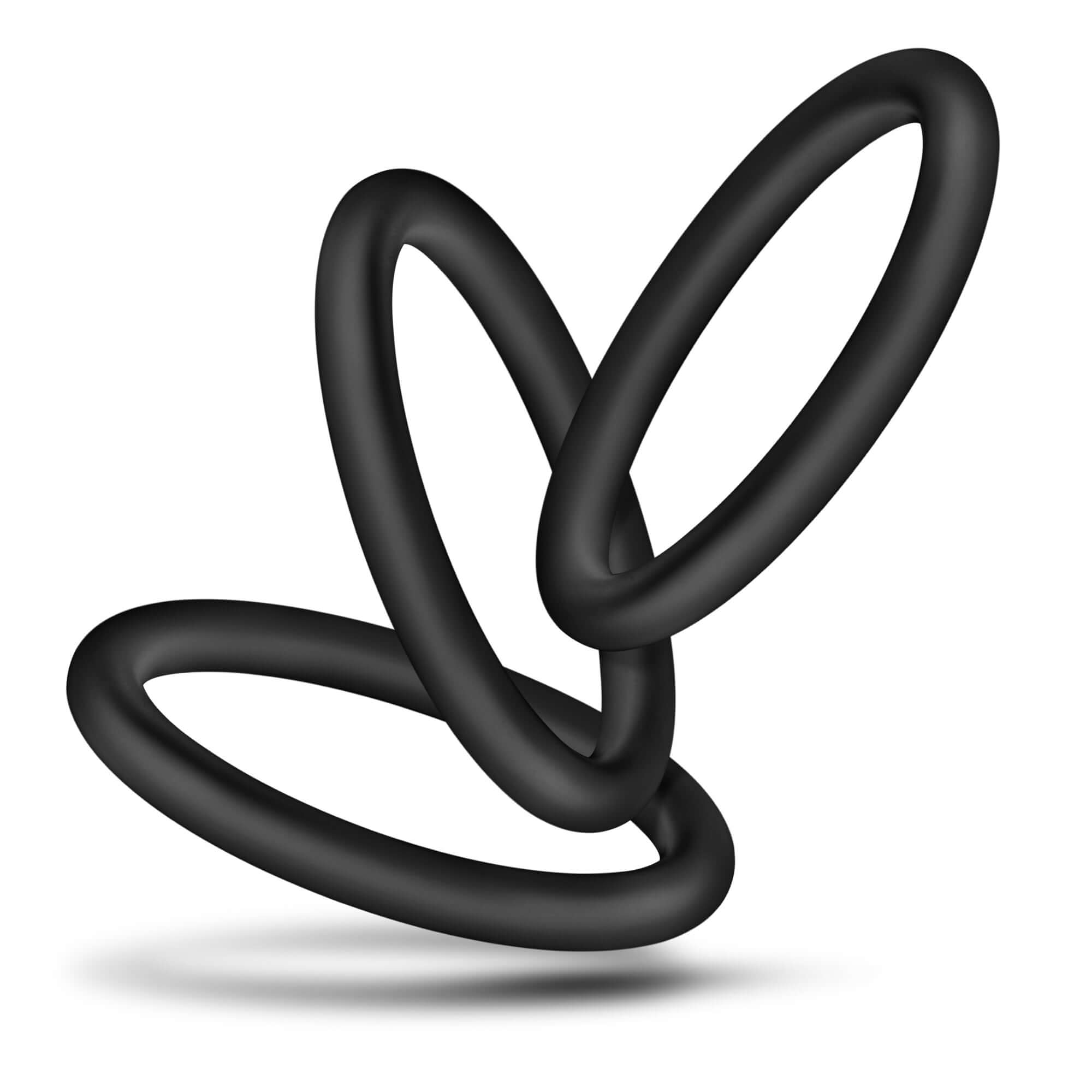 Performance - Vs3 Pure Premium Silicone Cockrings - Large - Black-2