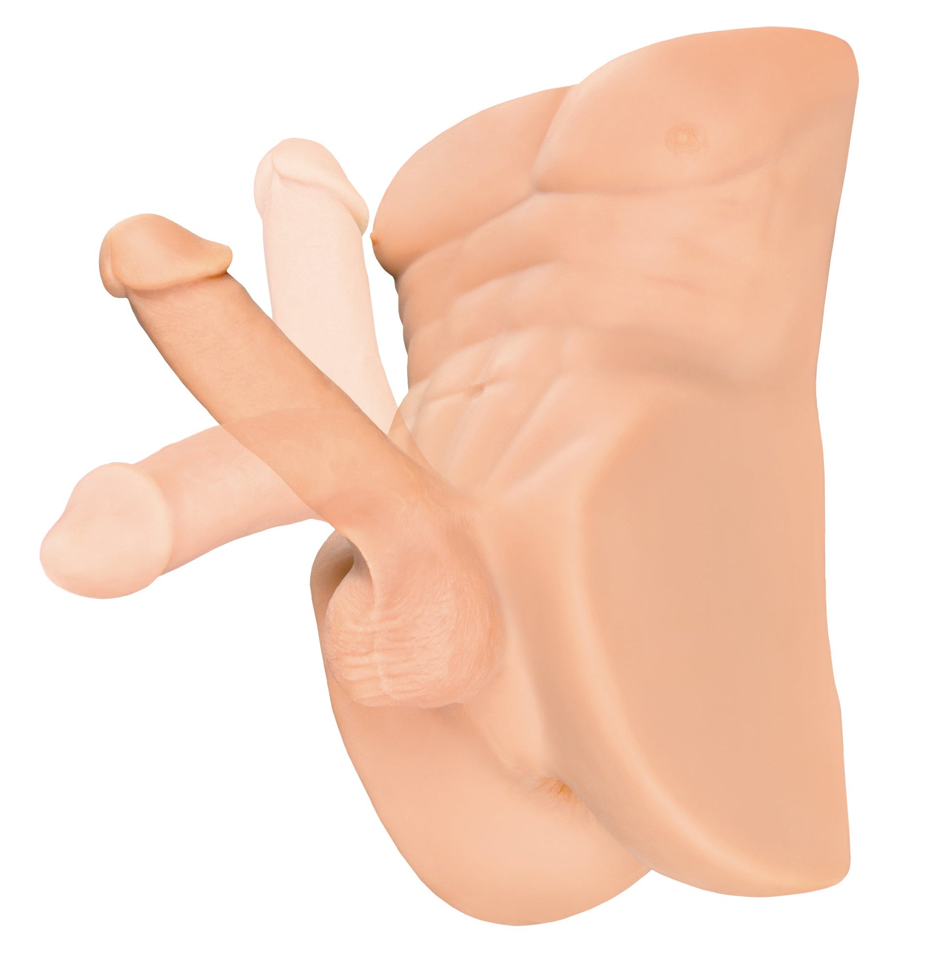 Pdx Extreme Plus Perfect Ride Masturbator Light showing flexible, poseable structure for customizable angles and comfort.