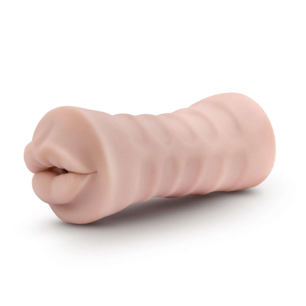 M for Men Angie Mouth Stroker Vanilla designed for controlled stimulation and realistic feel with added vibration.